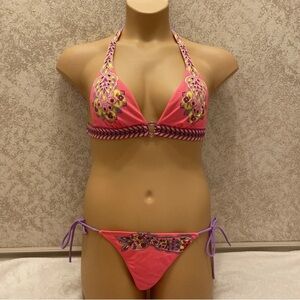 Victoria's Secret Pink and Purple Floral Paisley Bikini